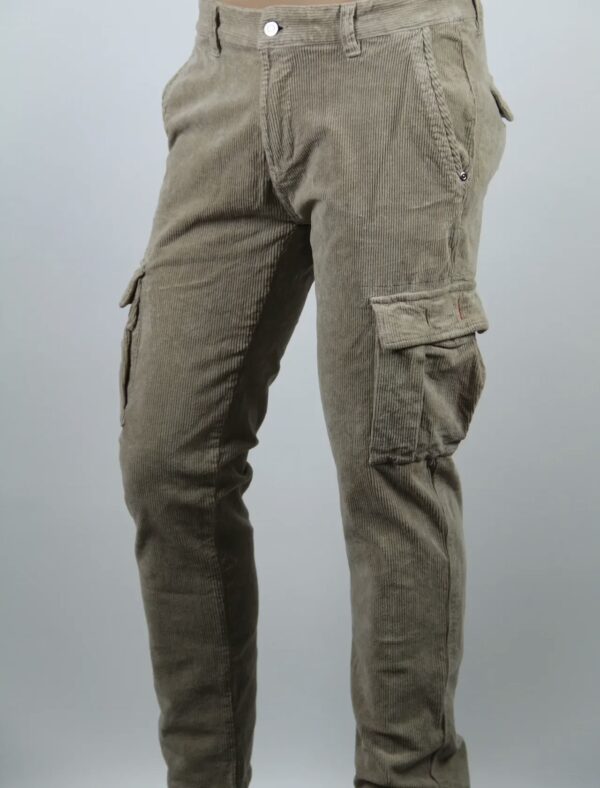 Pantalone Cargo Velluto Elasticizzato