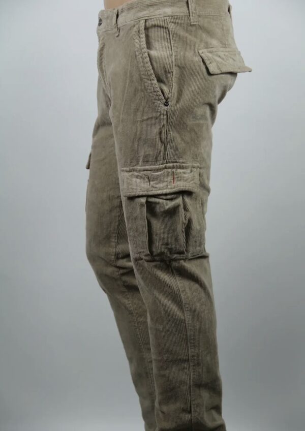 Pantalone Cargo Velluto Elasticizzato