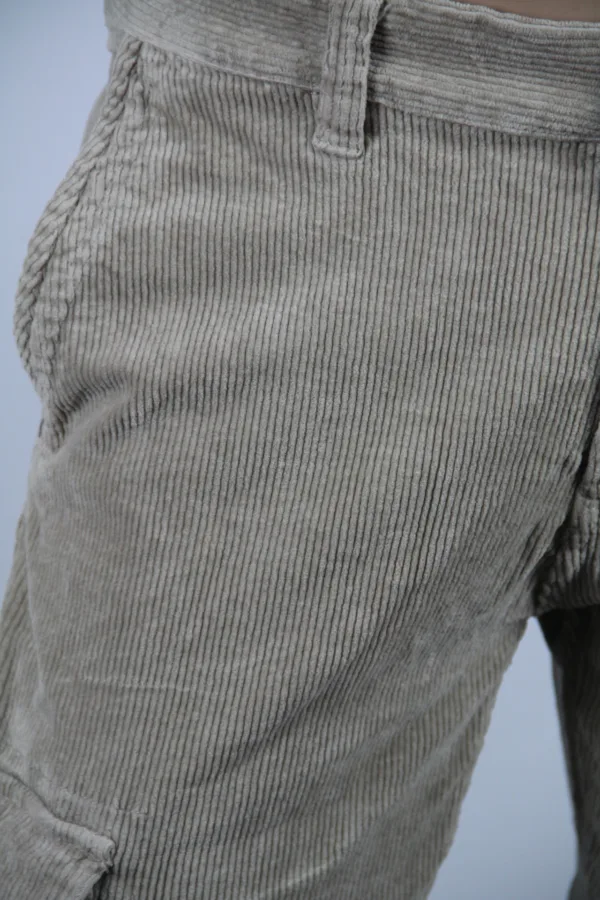 Pantalone Cargo Velluto Elasticizzato