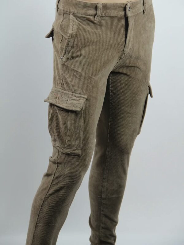 Pantalone Cargo Velluto Elasticizzato