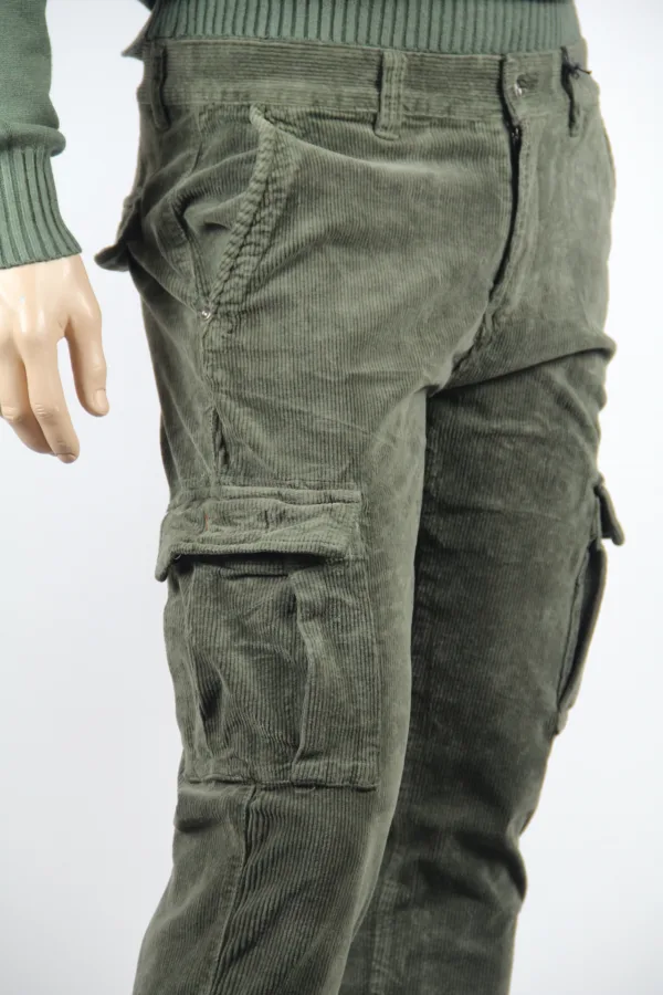 Pantalone Cargo Velluto Elasticizzato