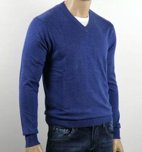 Pullover Scollo V Misto Lana