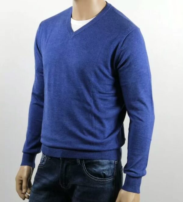 Pullover Scollo V Misto Lana