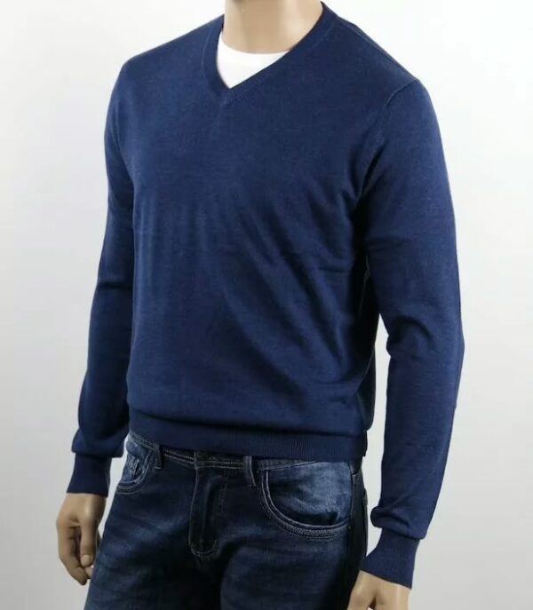 Pullover Scollo V Misto Lana