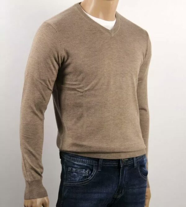 Pullover Scollo V Misto Lana