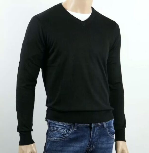 Pullover Scollo V Misto Lana