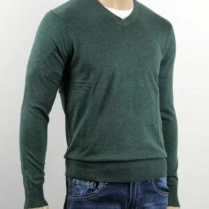 Pullover Scollo V Misto Lana