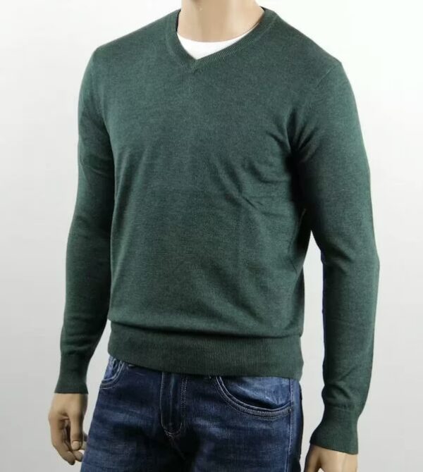 Pullover Scollo V Misto Lana