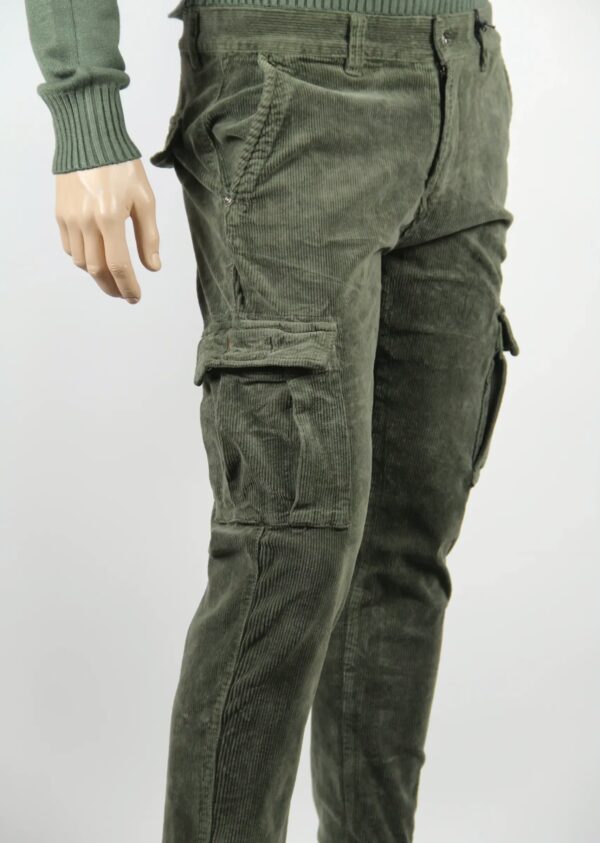 Pantalone Cargo Velluto Elasticizzato