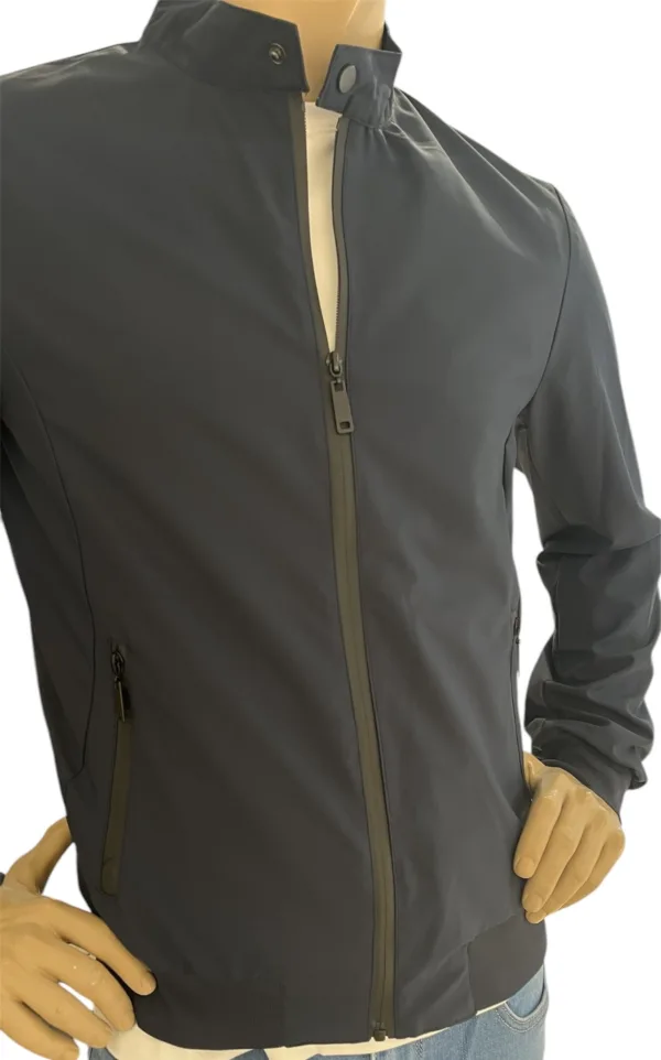 Giubbino biker tessuto leggero